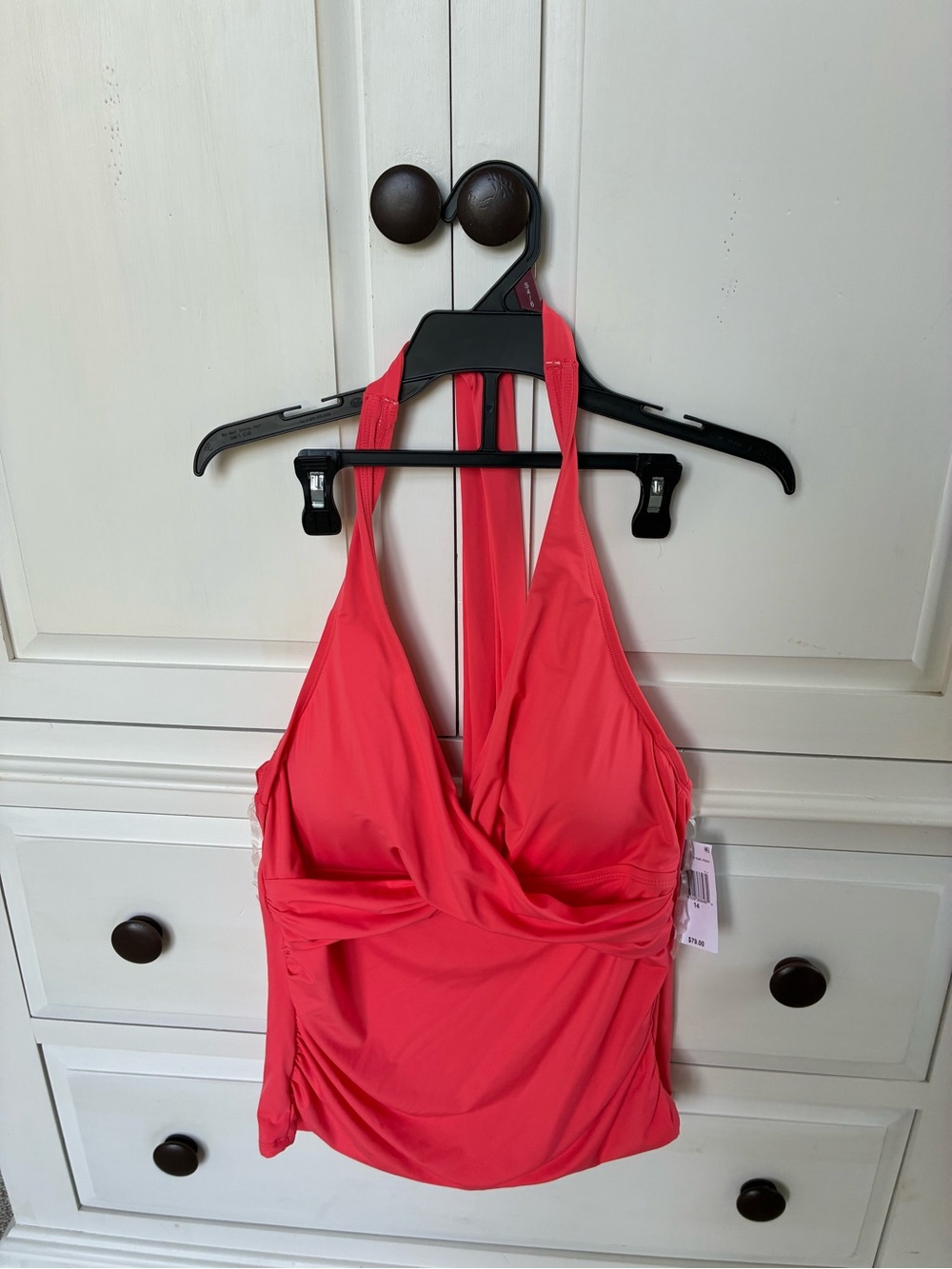 Jantzen Women Coral Pink  Swim Top - Size 14
